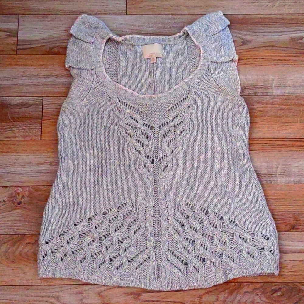 100% Cotton Sleeveless Knit Sweater